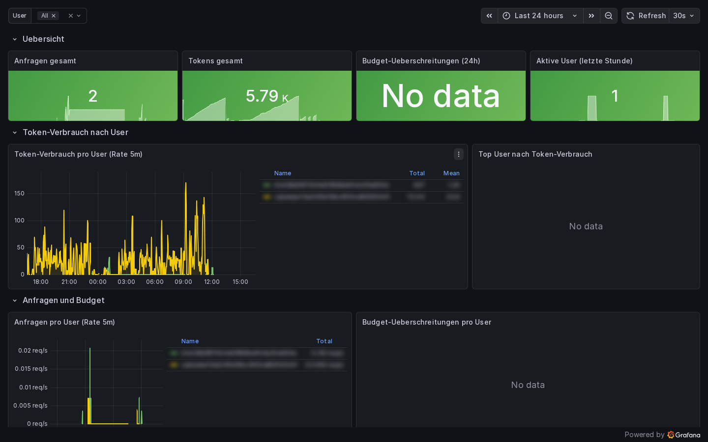 Grafana User Metrics